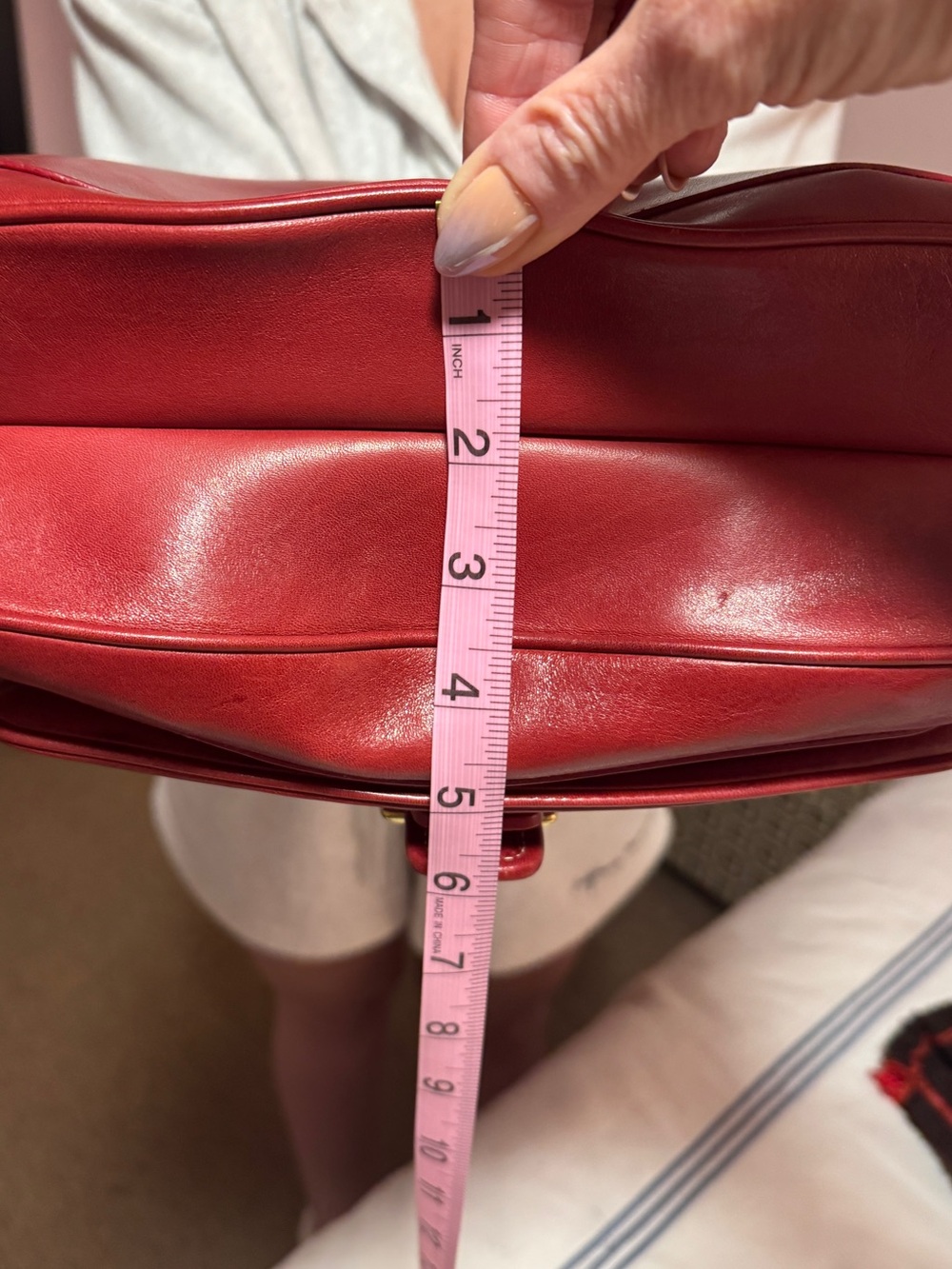 Rare Vintage Y2K Coach Legacy Saddle Bag 9340 Cherry Red - Picture 9 of 12